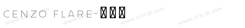 cenzo flare字体转换